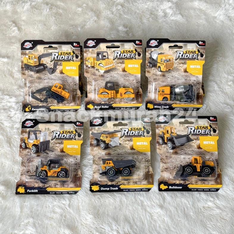 RECOMMENDED DV002 Mobil Konstruksi Series Construction Metal Body Alloy Truck Star Rider Excavator