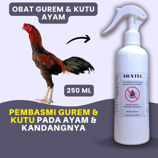 Obat Gurem Sieur Dan Pembasmi Kutu Ayam Cair Spray Semprot 250Ml Allshop