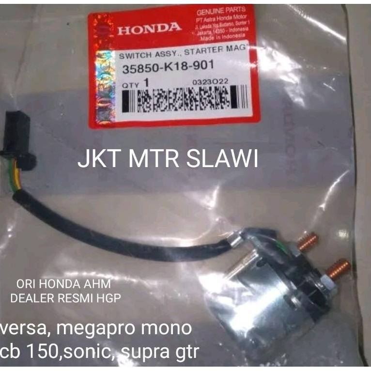 35850-K18-901 BENDIK STARTER, SWITCH STARTER,VERZA, MEGAPRO MONO, SONIC GTR CB 150 R LED ORI HONDA A