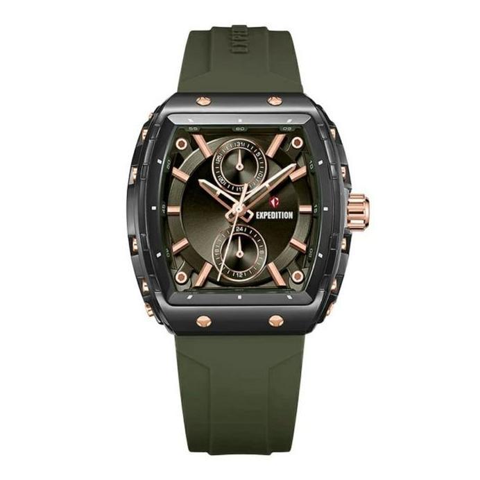 Jam Tangan EXP EX 6814 MFRRGGNBA Green Rubber Band
