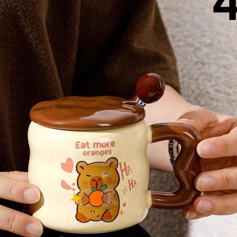 Mug Capybara Keramik | Gelas Keramik Capybara Cute