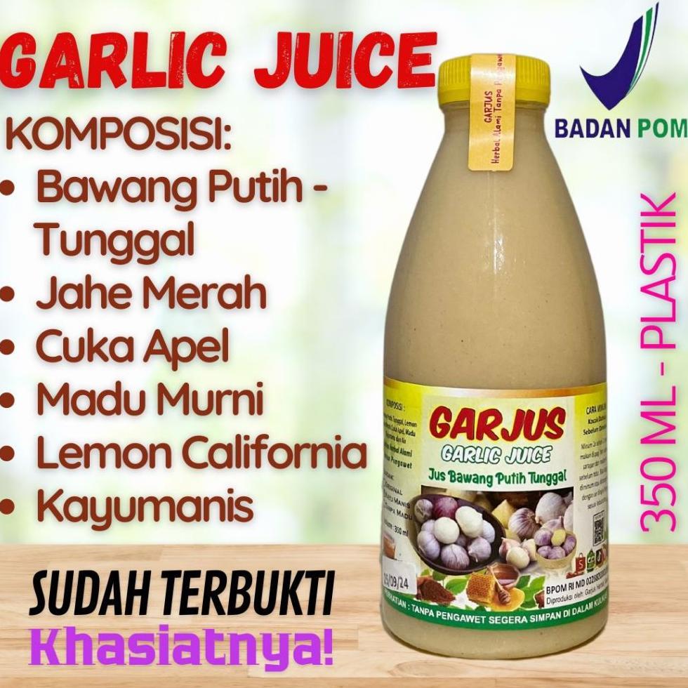 Jus Bawang Putih Tunggal, Lemon California, Cuka Apel, Jahe Merah, Madu Murni Dan Kayu Manis - Detox