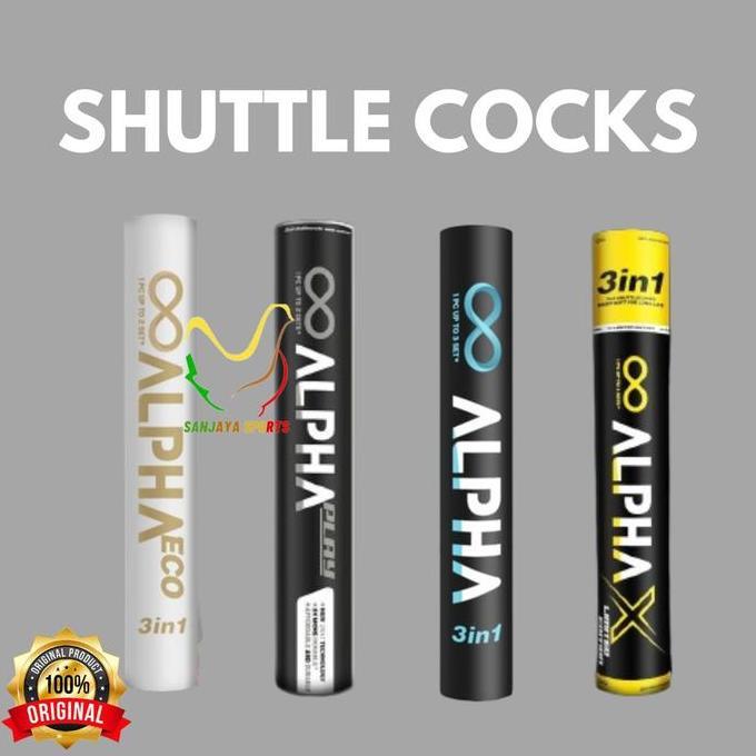SHUTTLECOCK ALPHA BADMINTON BULUTANGKIS ALPHA ECO 3 in 1 ORIGINAL