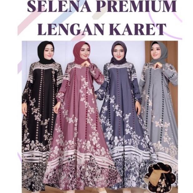 Diskon Paket 100 Ribu Isi 3 Gamis Selena Premium Lengan Kerut