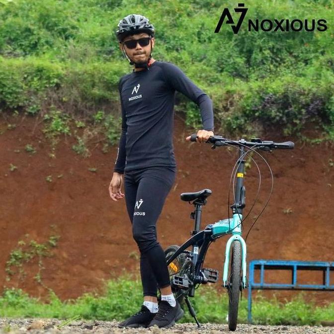 Noxious Setelan Baselayer Gowes Original Hitam