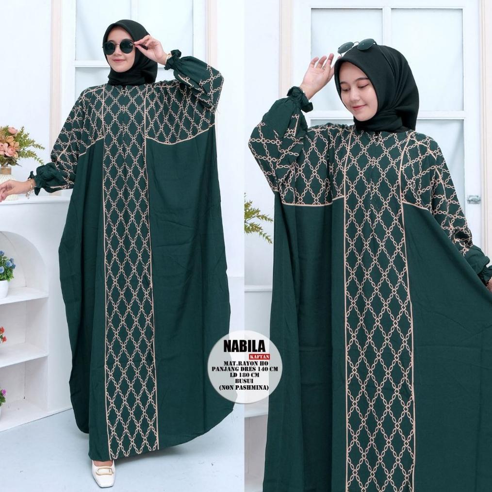 Diskon New Kaftan Alexa/Gamis Rayon Jumbo Terbaru Bahan Rayon Premium Tebal Dan Adem/Baju Muslimah I