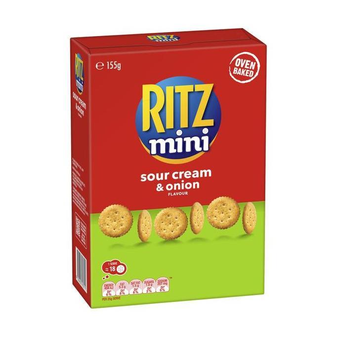 Ritz Mini Crackers Sour Cream & Onion Flavour 155g Australia