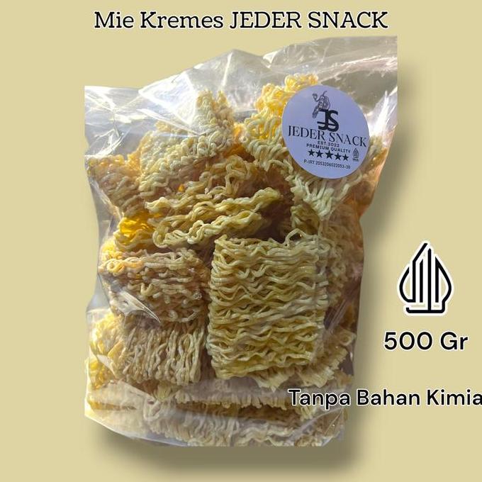 Mie Kremes 1kg Kiloan Kriuk Asin Gurih Pedas Kering Food JEDER SNACK Makanan Cemilan