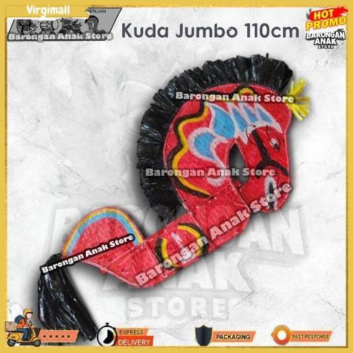 Barongan Anak Store Jaranan Jumbo Kepang Besar Panjang 110Cm Gratis Pecut Super Murah