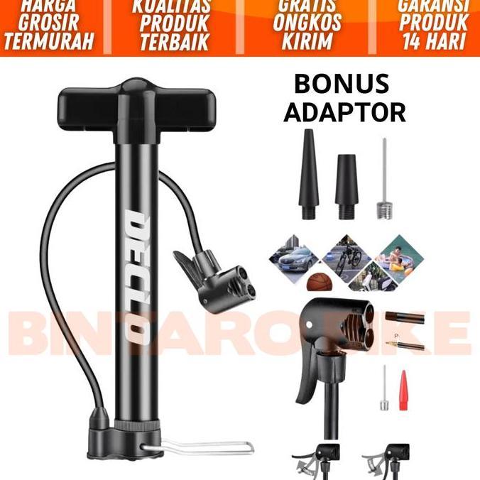 Pompa Sepeda DECLO P02 120 PSI Alloy Pentil Schrader AV dan Presta  FV Pompa Tangan Sepeda Listrik R