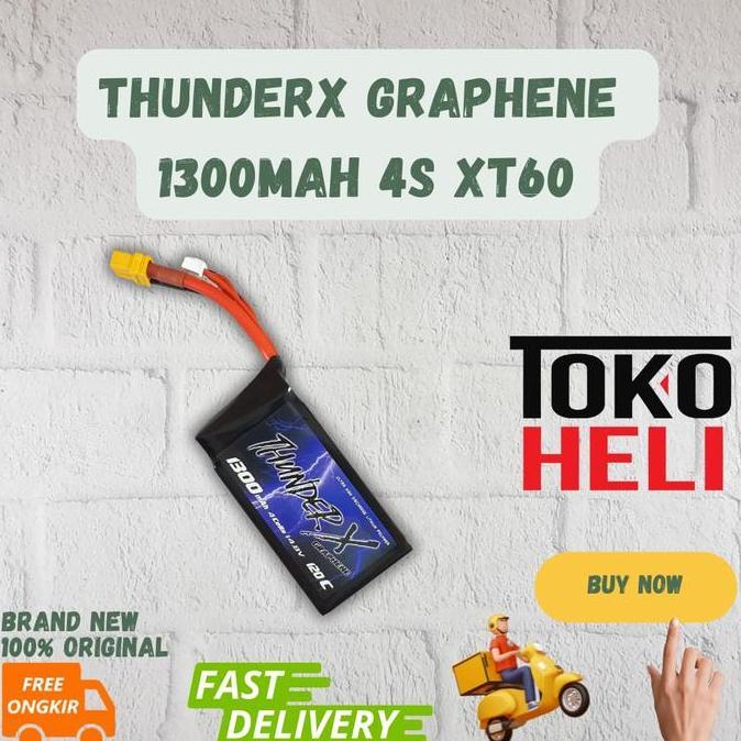 Thunderx Graphene 120C 1300Mah 14.8V 4S Lipo Battery Xt60