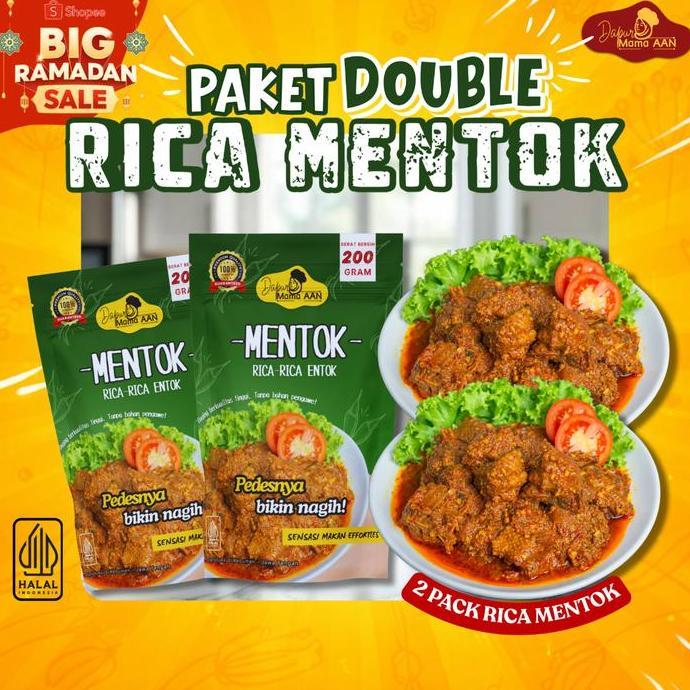 Bagio_Shopcenter - Oseng Rica-Rica Mentok Paket Double Dapur Mama Aan - Makanan Pedas Instan, Kuline