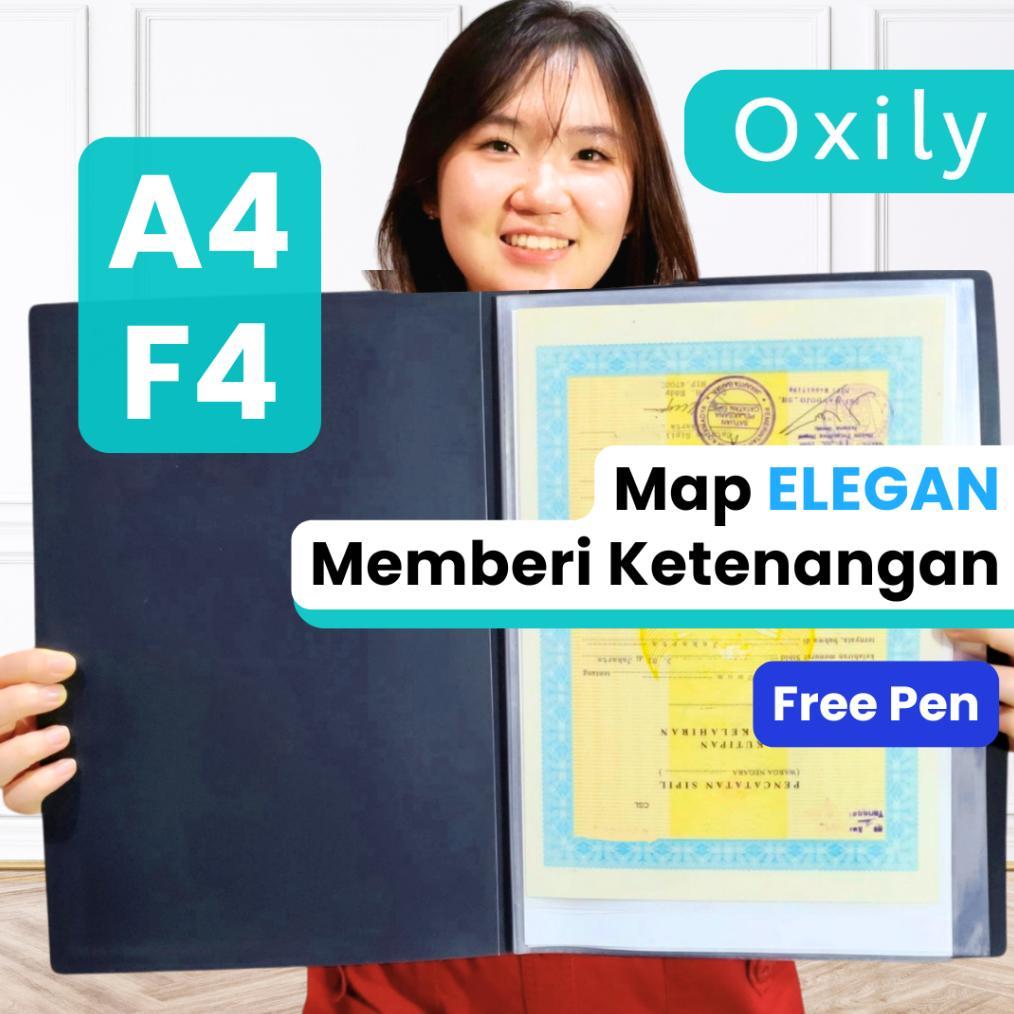 TOPLA Map Dokumen Clear Holder BESAR ANTI AIR  F4 A4 Document Keeper File Plastik Ijazah Berkas