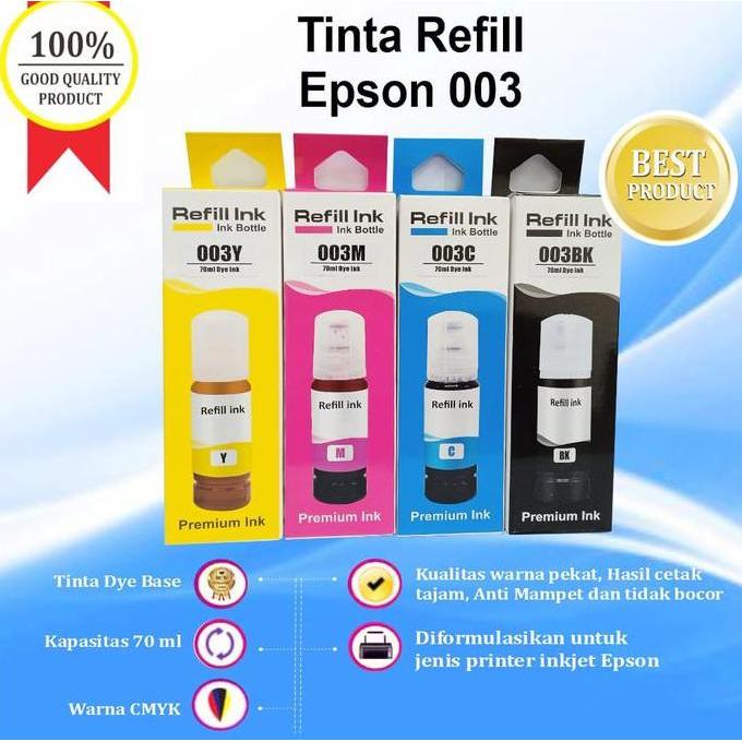 1 Set Epson 003 Tinta Printer L3110 L1110 L3150 Premium Ink