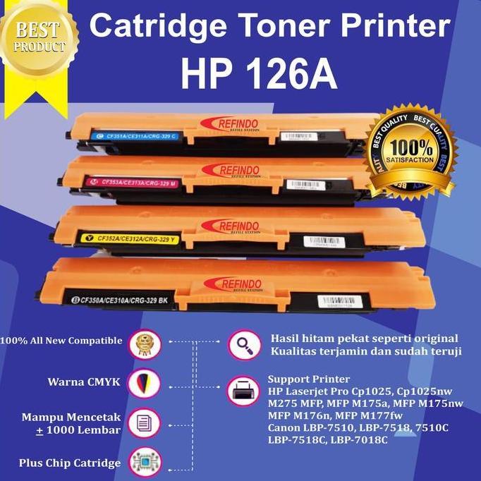 Cartridge Toner HP CE310A CE310 126A New Black Printer CP1025 CP 1025