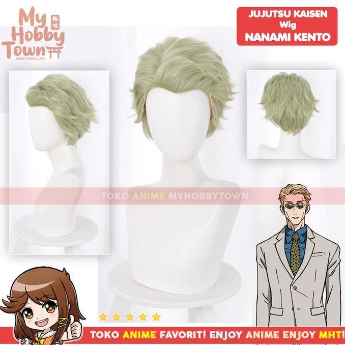 Wig Cosplay Anime Jujutsu Kaisen : Nanami Kento Rambut Palsu Diskon