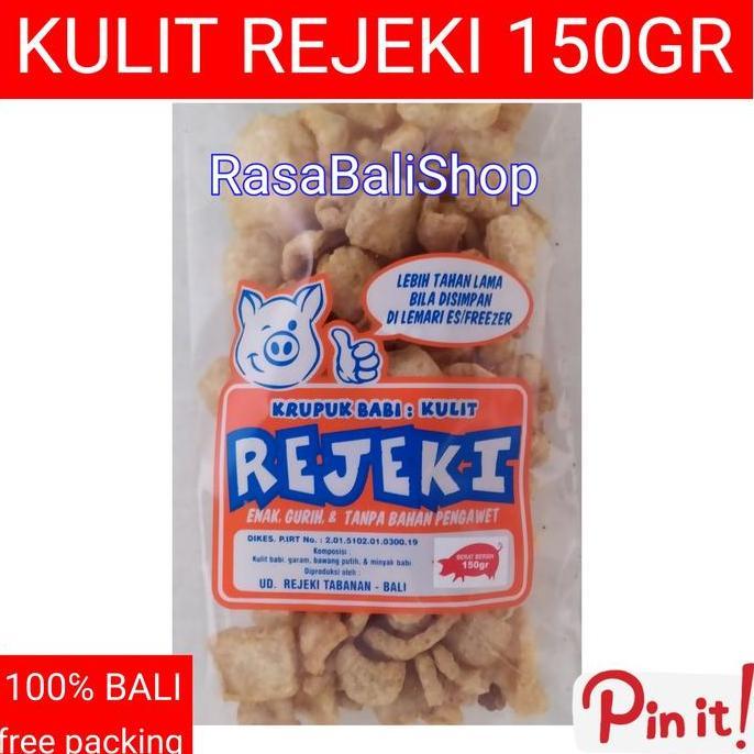RAMBAK REJEKI 150GR, RAMBAK BABI, RAMBAK KULIT REJEKI, KERUPUK KULIT