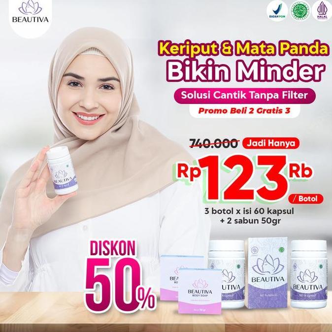 Suplemen Collagen Pemutih Badan Penghilang flek hitam Beautiva Bpom