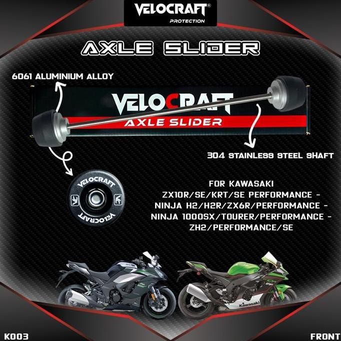 Axle Slider Velocraft As Roda Front / Depan K003 Kawasaki ZX-10R SE KRT SE Performance ZX-10RR Perfo