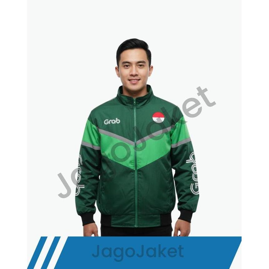 JagoJaket - Jaket Grab Thailand Pria Bomber Waterproof | Anti Air | Reflektif | Anti Gerah & Nyaman