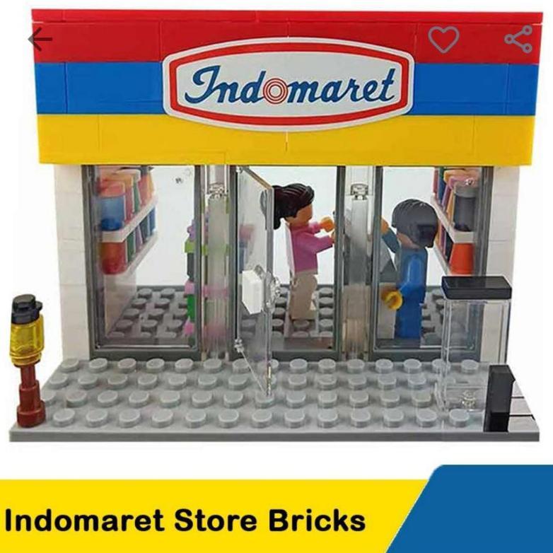 Mainan Brick Minimarket Indomaret - Bangunan Miniatur Edukatif Anak"