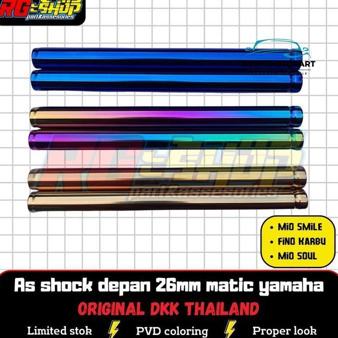 As Shock/Sok 26Mm Gold/Blue Matic Yamaha Honda Universal Dkk Thailand Sparepart Ready