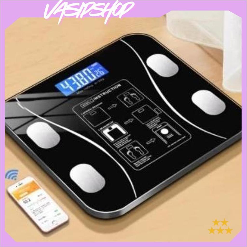TIMBANGAN BADAN DIGITAL BODY FAT BMI MONITOR / DIGITAL SMART SCALE WITH BLUETOOTH FAT MONITOR 180 KG