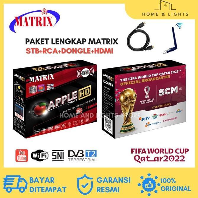 Set Top Box TV Digital Matrix Apple DVB T2 Full HD / Matrix Burger / TV Digital/ x tv tabung / STB D