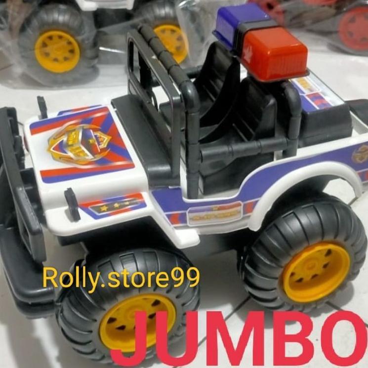 Mainan Mobil Anak Jeep Police Plastik Jumbo