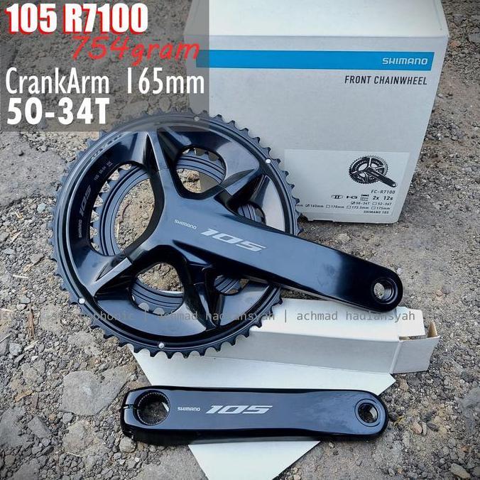 Crank SHIMANO 105 R7100 50-34T Crank 105 R7100 50-34T Arm 165mm Crank 105 R7100 34-50T Crank Arm 170