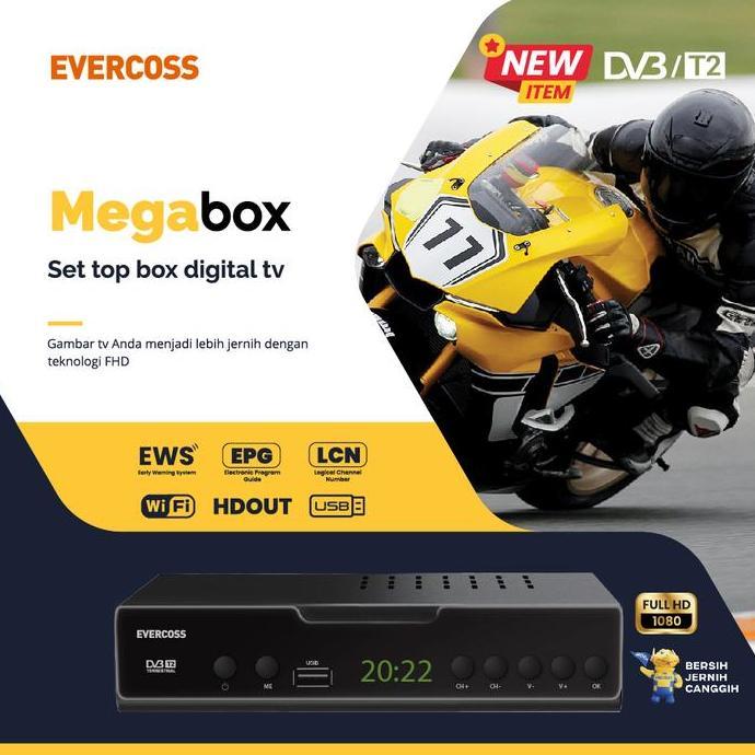 EVERCOSS SET TOP BOX STB MEGA BOX