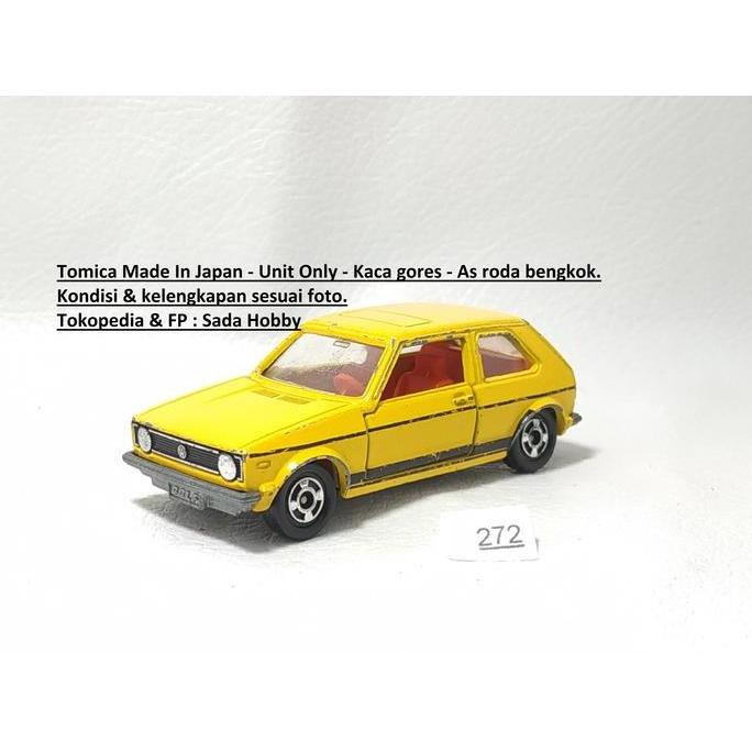 VINTAGE TOMICA NO F5 VOLKSWAGEN GOLF GLE KUNING JAPAN LOOSE CADATOYS
