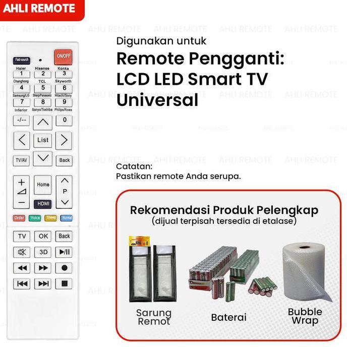 Remote Pengganti Android Smart TV Universal Junda / Remot Smart TV Multi
