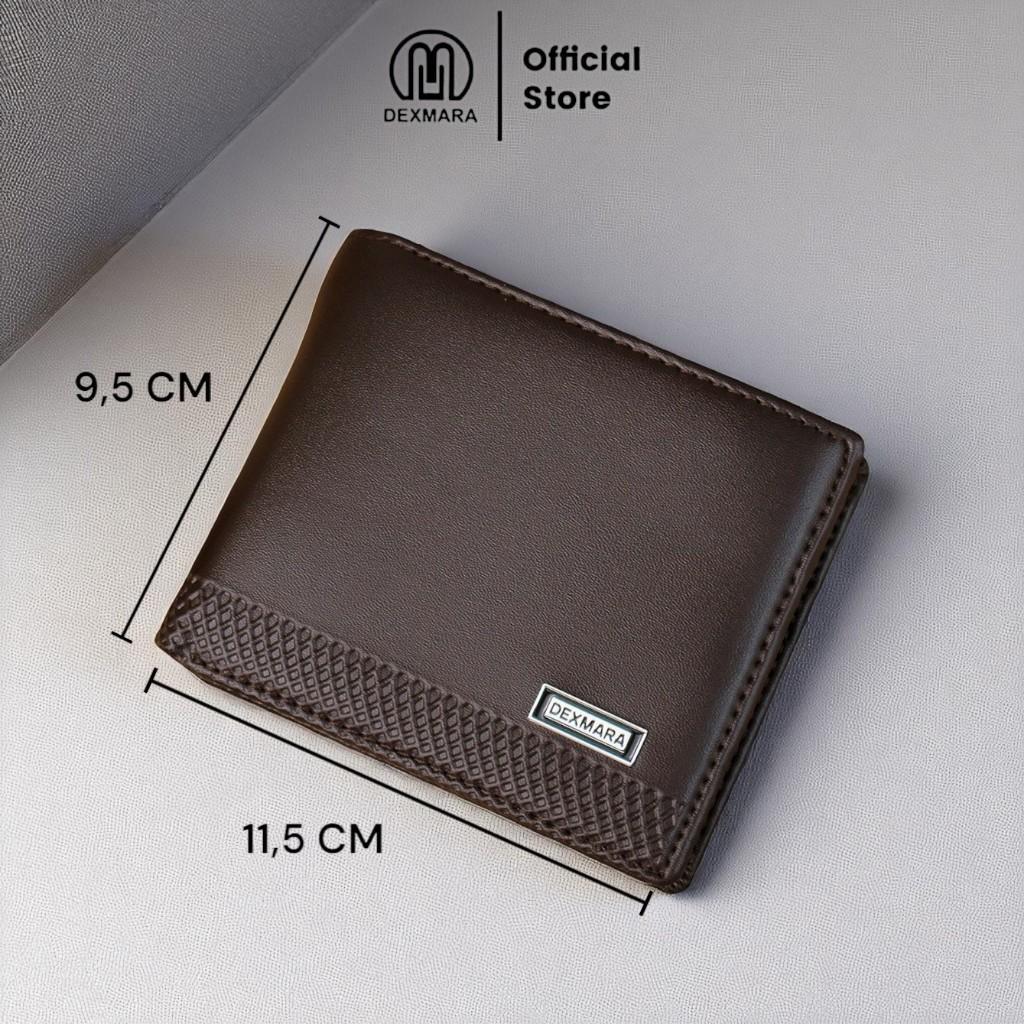 Dexmara Dompet Pria Free Box | Resleting Dalam Bahan Kulit Sintetis Pvc Dm 02S