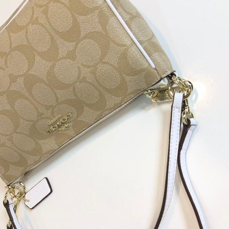 READY STOCK COAC 36674 F67567 58321 WOMEN BAG TOP HANDLE POUCH IN SIGNATURE