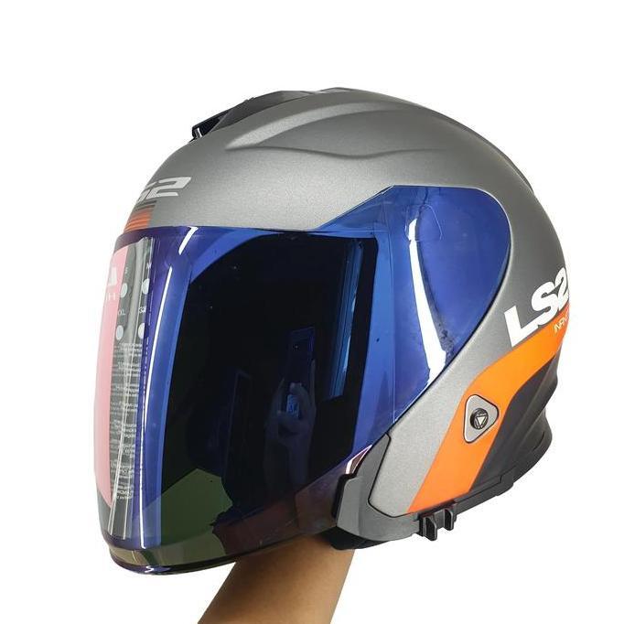 Visor Kaca Helm LS2 OF521 Infinity Iridium Blue