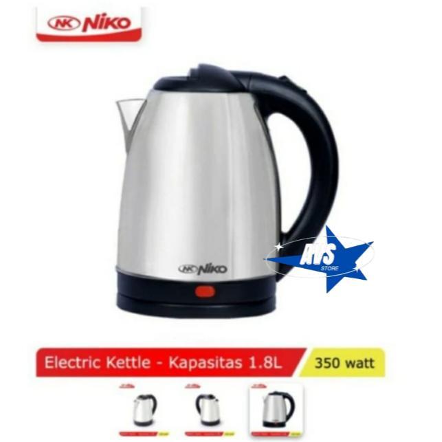 TERBARU NIKO TEKO LISTRIK STAINLESS STELL 1.8 LITER NK EK18