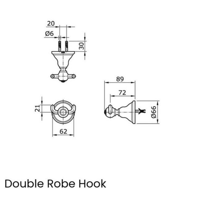 DOUBLE ROBE HOOK TOTO TX 704 ACW CANTOLAN BAJU TOTO TX704ACW GANTUNGAN