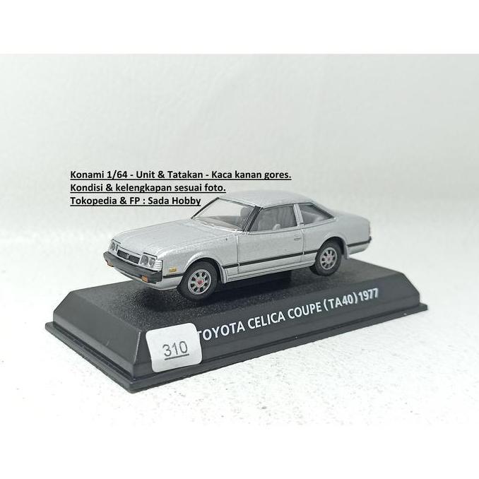 DIECAST KONAMI 1/64 TOYOTA CELICA COUPE 1977 SILVER CADATOYS