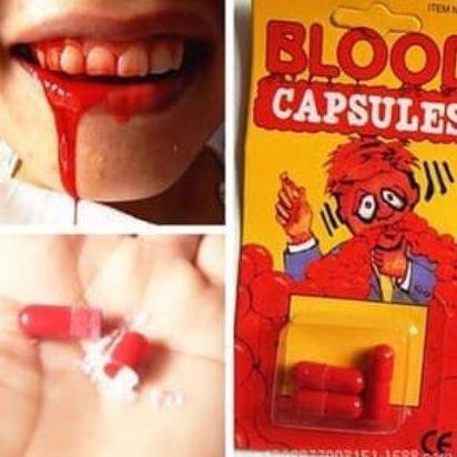 Mainan Darah Palsu Fake Blood Capsules Kapsul Darah Palsu Mainan Prank Darah Palsu Halloween