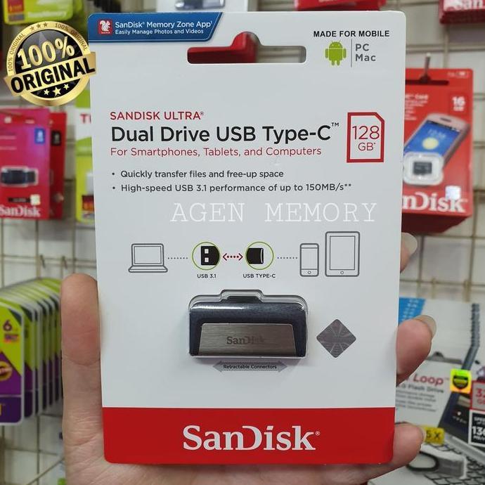 TERMURAH - FLASHDISK OTG type C SANDISK 128GB