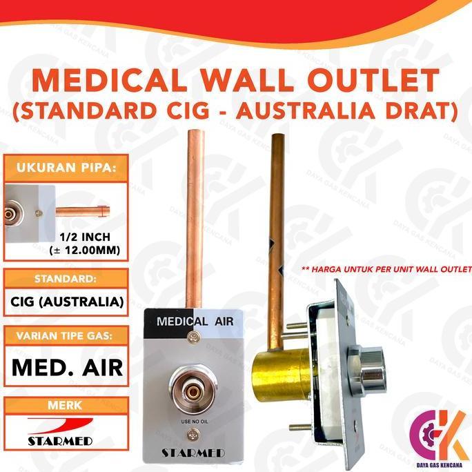 Starmed Medical Wall Outlet Gas Medis Standard CIG Australia - Kotak