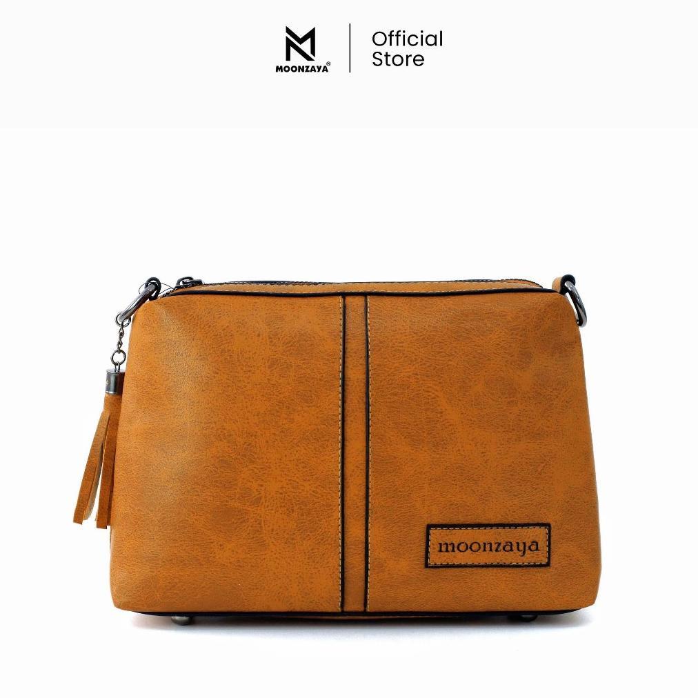 Diskont Moonzaya - Tas Wiwit Moonzaya Tas Selempang Wanita Tas Vintage Tas Kulit Sling Bag Wanita Wa