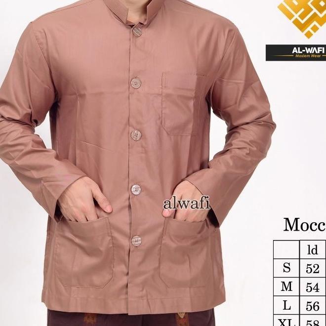 Baju Koko Pria Dewasa Lengan Panjang 2024 Baju Koko Haibah Model Ammu Saku Depan Exclusive Kemko Kur