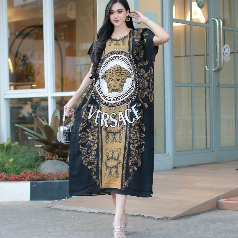 Grade Ori Daster Lowo Resleting Depan Motif Kekinian Branded-Sn Bahan Rayon Halus Adem Ld 120 Cm Fit