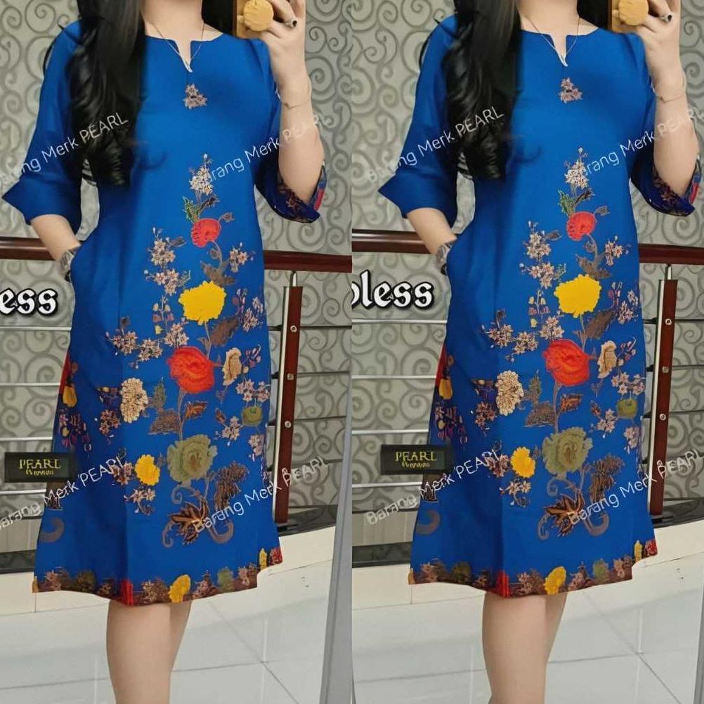 Sale Dress Batik Panjang Model Terbaru 2024 Ukuran Jumbo Ld 120 Ld 130 Baju Kantor Wanita Modern Pak