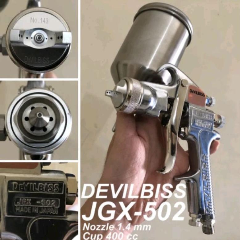 NEW Spray Gun Devilbiss JGX-502 G Tabung Atas 400ml [terbaik][terlaris]