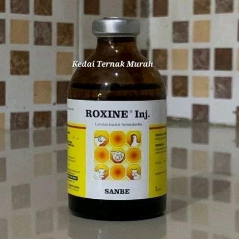 Roxine 100 Ml Injeksi Antibiotik Hewan Sapi Kambing Anjing Kucing Unggas Kerbau