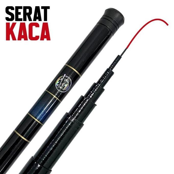PASIFIK Joran Tegek Serat Kaca Lentur Ultralight 180-630CM Joran Pancing Tegek Ikan Nila Lele Mujair