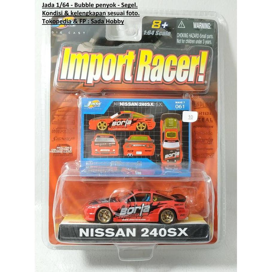 DIECAST JADA TOYS 1/64 JADA IMPORT RACER NISSAN 240SX MERAH CADATOYS